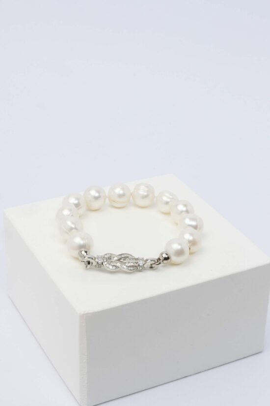 Conjunto collar-pulsera con cierre nudo de  plata 925 - Imagen 4