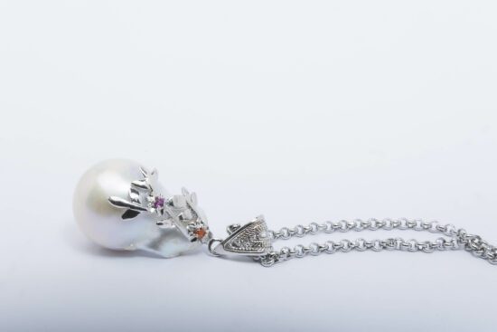 Colagante Perla natural AAA+4cm de Plata 925 - Imagen 2