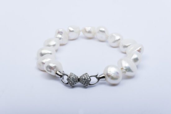 Pulsera perla fornitura forma lazo+circonita - Imagen 3