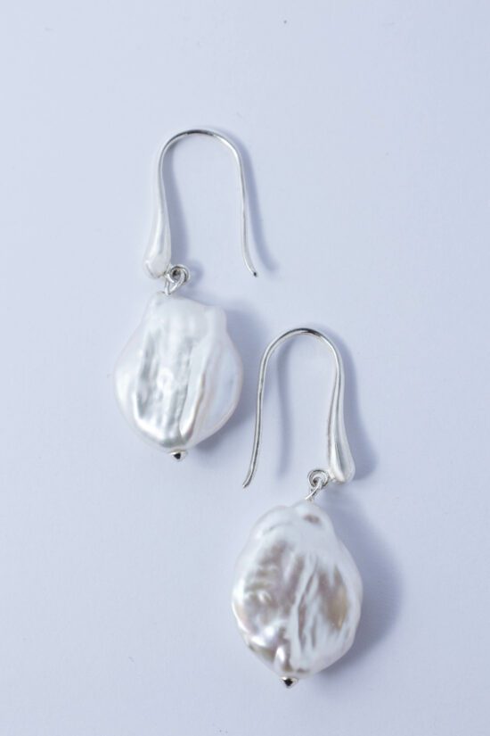 Pendiente Perla natural de agua dulce AAA+ 2,3cm con  Plata 925 - Imagen 2