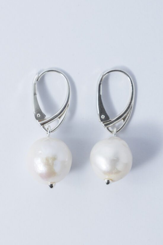 Pendiente Perla natural AAA+ 1,3cm Barroca con Fornitura-cierre de  Plata 925 - Imagen 2