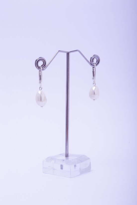 Pendiente Perla natural AAA+1,5cm  de Plata 925