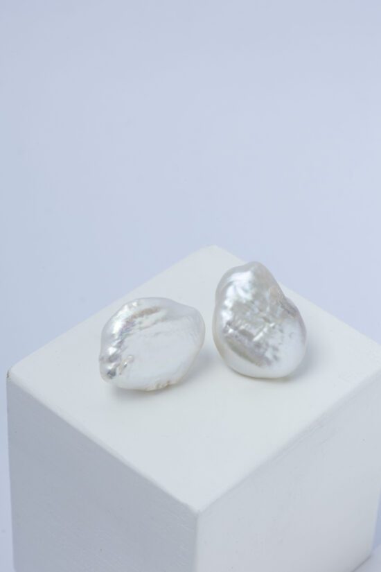 Pendiente Perla natural Barroca de agua dulce AAA+2,3cm con cierre de  plata 925 - Imagen 2