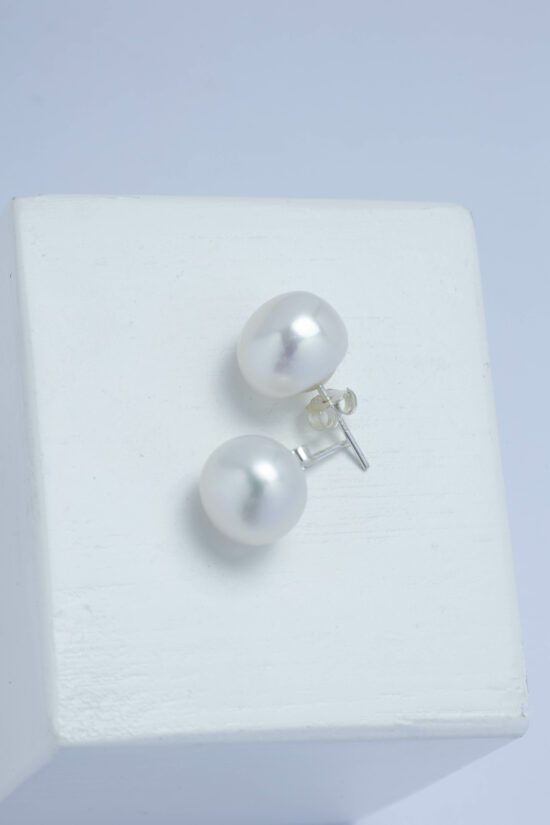 Pendientes Perla natural de agua dulce AAA+ con fornitura de Plata 925 - Imagen 5