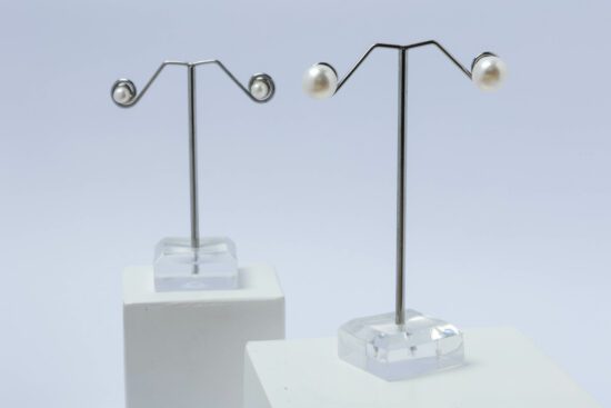 Pendientes Perla natural de agua dulce AAA+ con fornitura de Plata 925