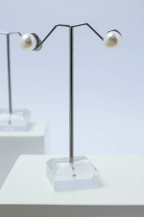 Pendientes Perla natural de agua dulce AAA+ con fornitura de Plata 925 - Imagen 4