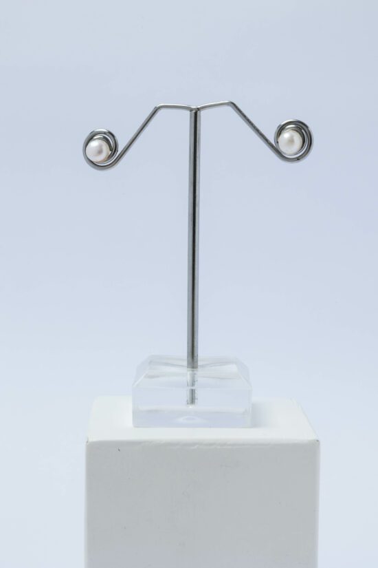 Pendientes Perla natural de agua dulce AAA+ con fornitura de Plata 925 - Imagen 3