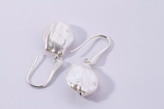 Pendiente Perla natural de agua dulce AAA+ 2,3cm con  Plata 925 - Imagen 7