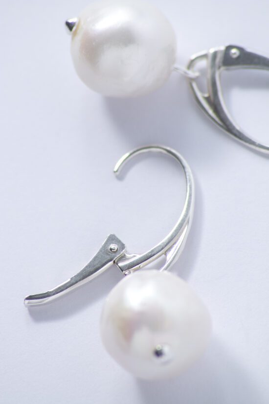 Pendiente Perla natural AAA+ 1,3cm Barroca con Fornitura-cierre de  Plata 925 - Imagen 3