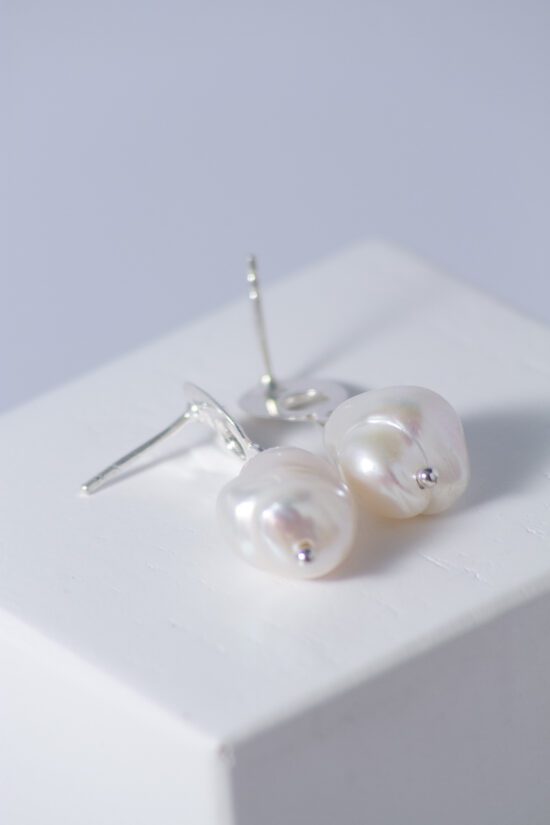 Pendiente Perla natural de agua dulce AAA+1,5cm, con Plata 925 - Imagen 6