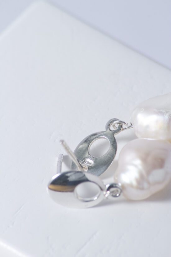 Pendiente Perla natural de agua dulce AAA+1,5cm, con Plata 925 - Imagen 5