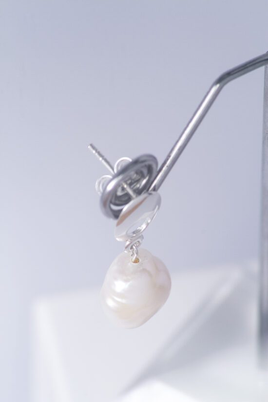 Pendiente Perla natural de agua dulce AAA+1,5cm, con Plata 925 - Imagen 8
