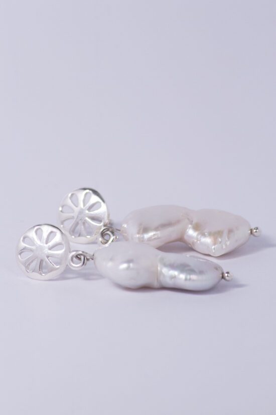 Pendiente Perla natural Barrocas AAA+2,3cm con cierre de  Plata 925 - Imagen 3