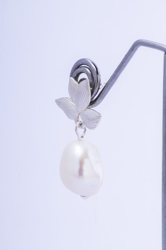 Pendiente Perla natural Barroca AAA+1,9cm con Fornitura de Plata 925 - Imagen 6