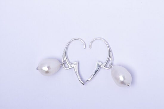 Pendiente Perla natural AAA+1,5cm  de Plata 925 - Imagen 3