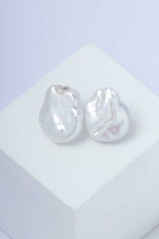 Pendiente Perla natural de agua dulce AAA+2,4cm con  fornitura Plata 925 - Imagen 2