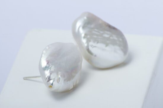 Pendiente Perla natural Barroca de agua dulce AAA+2,3cm con cierre de  plata 925 - Imagen 4
